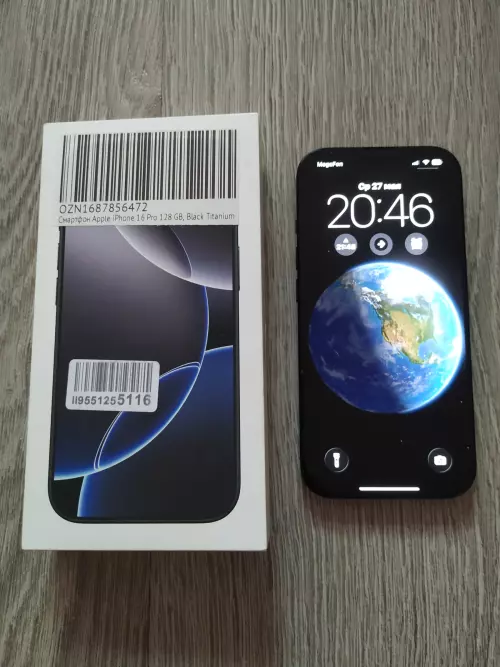 Сотовый телефон Apple iPhone 16   128 GB Black Titanium .